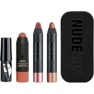 Sunkissed Nudes Kit - Mini 3-Piece Makeup Set with Bronzer, Eye Color & Lip Balm in Sunkissed, Rustic Grotto, Pulse