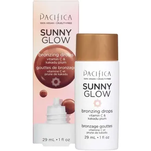 Sunny Glow Bronzing Drops with Vitamin C, Glycolic Acid & Kakadu Plum – All Skin Types, 100% Vegan