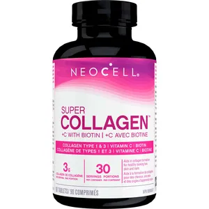 Super Collagen +C with Biotin, 1000mg Collagen Tablets for Healthy Hair, Skin & Nails
