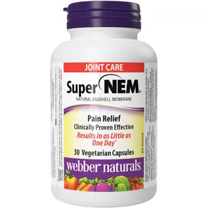 Super NEM Natural Eggshell Membrane Capsules for Joint Pain Relief, 500 mg - 30 Count