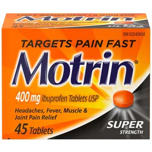 Super Strength Pain Relief Ibuprofen 400mg Tablets for Headaches, Cramps, Backache, Toothache