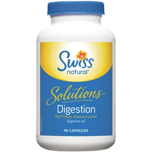 Swiss Solutions Digestion - Digestive Aid with Protease, Amylase & Lactase for Easy Food Breakdown