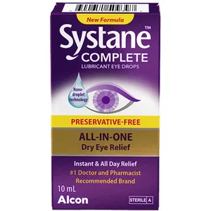 Systane Complete Multi-Dose Preservative Free Eye Drops for Sensitive Eyes, 10 mL