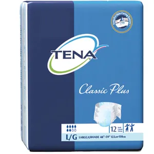 TENA Classic Plus Adult Incontinence Briefs - Heavy Absorbency, Large, Blue for Maximum Comfort