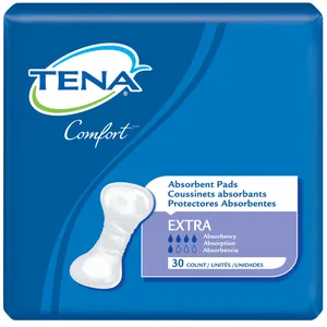 TENA Comfort Extra Absorbency Incontinence Pads - White, Moderate Protection for Daily Use