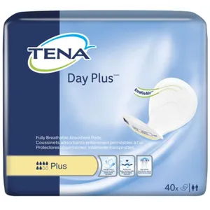 TENA Day Plus Incontinence Pad Insert, Heavy Absorbency, Yellow - Ultimate Comfort & Security