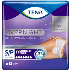 TENA Overnight Incontinence Underwear Small - Breathable, Odor-Reducing, Triple Protection for Nighttime