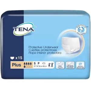 TENA Protective Incontinence Underwear, Plus Absorbency, Small, Comfortable Leak Protection