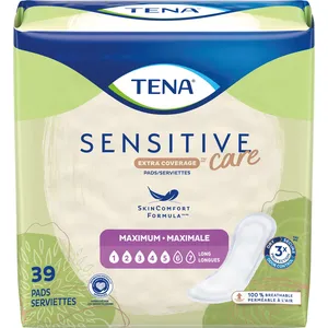 TENA Sensitive Care Extra Coverage Long Pads - Maximum Protection for Bladder Leakage & Comfort