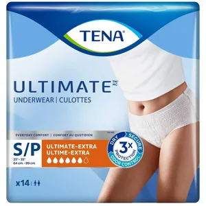 TENA Unisex Incontinence Underwear, Ultimate Absorbency, Small - Overnight Protection & Odor Control