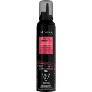 TRESemmÃ© Keratin Smooth Weightless Whipped Mousse for All-Day Volume & Hydration, Safe for Color-Treated Hair