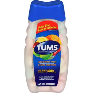 TUMS Ultra Strength Antacid for Heartburn Relief, Assorted Fruit, 160 Chewable Tablets