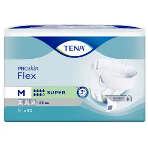 Tena Flex Super Brief Medium - Breathable, Comfortable, Easy to Change for Moderate to Heavy Incontinence