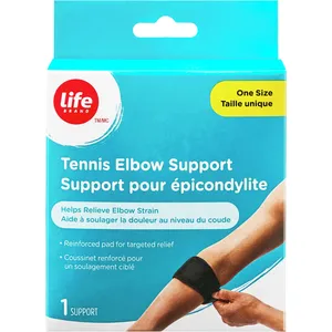 Tennis Elbow Support - One Size with Reinforced Pad for Targeted Relief, Fits Left or Right Elbow