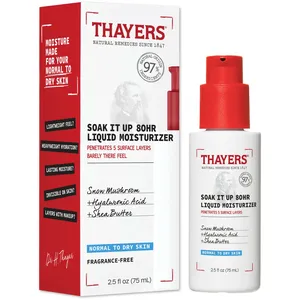 Thayers Soak It Up 80HR Liquid Moisturizer with Hyaluronic Acid & Snow Mushroom for Hydration