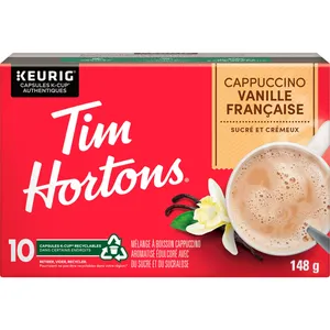 Tim Hortons Kcup French Vanilla 10Ct - Sweet & Smooth 100% Arabica Coffee for Keurig Machines