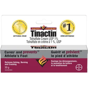 Tinactin Antifungal Cream 30g for Athlete's Foot Relief, Fast-Acting Itch Relief and Prevention