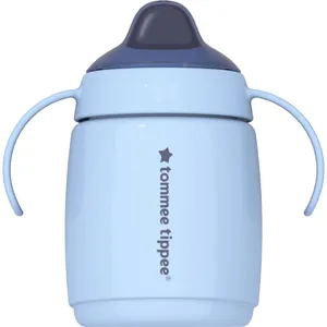 Tommee Tippee 10oz Superstar Trainer Sippy Cup, Leak-Proof & Antimicrobial, Blue for 6+ Months