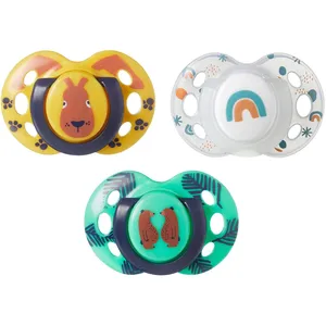 Tommee Tippee Fun Style Pacifier Set â€“ 3-Pack with Night Glow, Symmetrical, BPA-Free, 18-36 Months