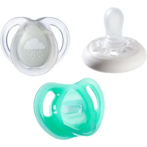 Tommee Tippee Pick-a-Paci Pacifier 3 Pack - Breast-like, Ultra-light, Glow in the Dark, 0-6m