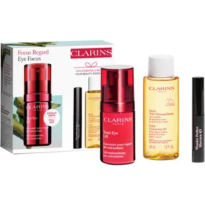 Total Eye Lift Collection by Clarins - Eye Care Set for Dark Circles, Puffiness & Makeup Removal