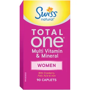 Total One Women's Multi Vitamin & Mineral with Calcium, Cranberries, Vitamin C, D - 30 Caplets