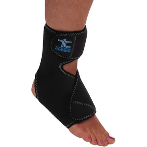 Trainers Choice Ankle Compression Wrap for Sprains, Strains, Tendonitis - Adjustable Comfort
