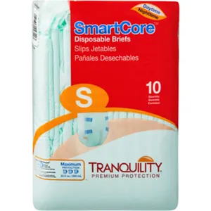 Tranquility SmartCore Breathable Briefs, Small - Ultimate Comfort with Wetness Indicator & Kufguards