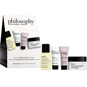 Transformative Travel Size Skincare Set - Cleanser, Serum, Eye Treatment & Moisturizer