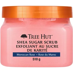 Tree Hut Moroccan Rose Shea Sugar Scrub - Exfoliating Body Scrub with Natural Oils for Glowing Skin