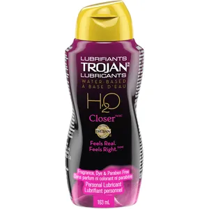 Trojan H2O Closer Water-Based Personal Lubricant with Hyaluronic Moisturizers for Intimate Comfort