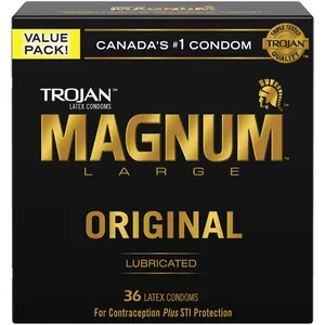 Trojan Magnum Original Large Size Lubricated Condoms for Extra Comfort & Safety