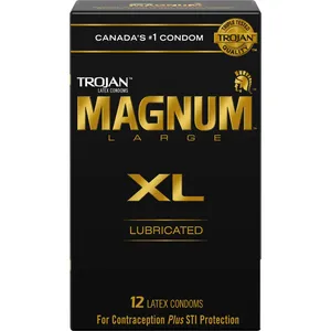 Trojan Magnum XL Extra Large Lubricated Condoms – 30% Larger for Comfort & Safety
