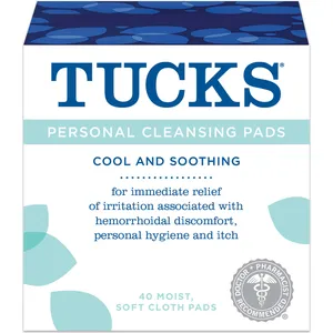 Tucks Personal Cleansing Pads for Hemorrhoidal Relief, Itch Soothing, and Daily Hygiene - 100 Pads