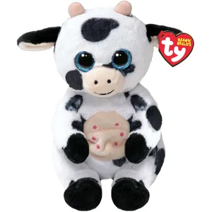 Ty Herdly Cow Belly Plush Toy - Soft and Cuddly Stuffed Animal for Kids, Perfect Gift for All Ages