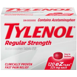 Tylenol Regular Strength Acetaminophen 325mg EZTabs for Headache, Fever, Aches & Pains