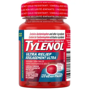 Tylenol Ultra Relief Pain Relief Acetaminophen EZTabs - Fast-Acting Headache Relief, 20/80/120 Count
