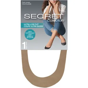 Ultra Low Cut Foot Covers - Secret Collection by Nu - Unitaille, Discreet Cotton Sole for Comfort