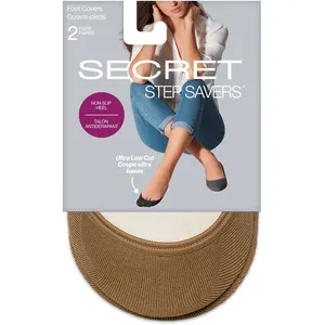 Ultra Low Cut Microfiber Footcover - 2 Pairs, ONE SIZE, Cotton Blend for Comfort