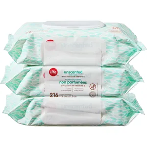 Unscented Baby Wipes with Aloe and Vitamin E, Alcohol-Free, Dermatologist-Tested for Sensitive Skin
