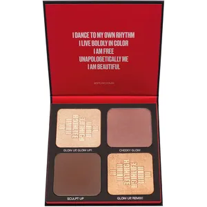 Uoma Highlife Highlighter + Contour Face Palette - Light to Medium, 4 Full-Size Pans