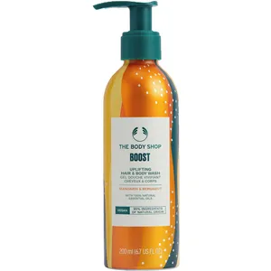 Uplifting Hair & Body Wash with Mandarin & Bergamot - Vegan, 95% Natural Ingredients, 300ml
