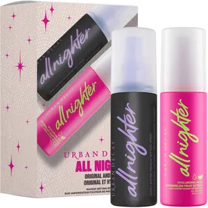 Urban Decay All Nighter Original and Hyaluronic Duo Setting Spray for Flawless Makeup
