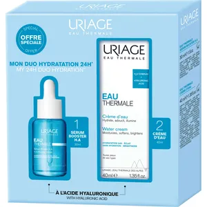 Uriage Eau Thermale Face Skincare Set - Hydration Boost with H.A. Booster Serum & Water Cream