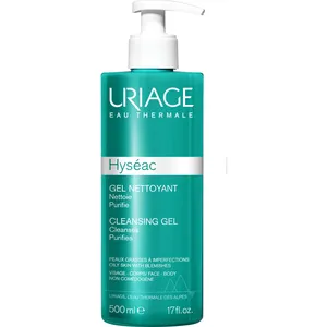 Uriage Hyséac Cleansing Gel for Clear Skin, Deep Cleansing and Purifying, Gentle Foam Action