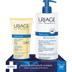 Uriage XÃ©mose Soothing Routine Duo for Dry Skin - Nourishing Balm & Cleansing Oil Set