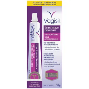 Vagisil Extra Strength Anti-Itch Creme for Intense Feminine Itching Relief, 20% Benzocaine
