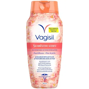 Vagisil Scentsitive Scents Peach Blossom Daily Intimate Wash, Hypoallergenic, pH Balanced Cleanser