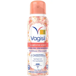 Vagisil Scentsitive Scents Peach Blossom Freshening Spray - Instant Freshness for Sensitive Skin