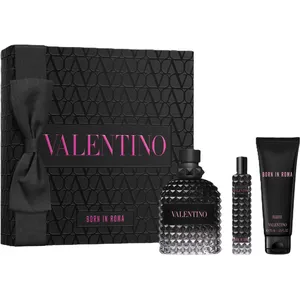 Valentino Born In Roma Uomo Eau de Toilette Gift Set - 100 mL + 15 mL Travel Size + Shower Gel
